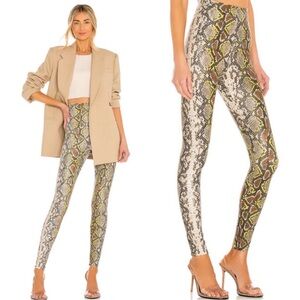 NWT Commando Faux Leather Leggings in Neon Snake Print Size M
